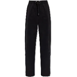 Black Cotton Casual Pants