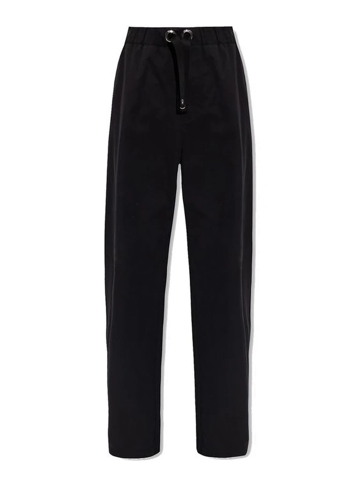 Black Cotton Casual Pants