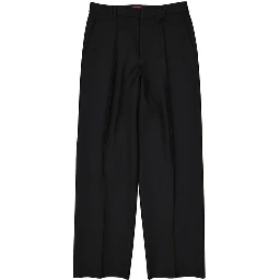 Black Silk Flared Pants