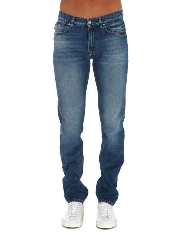 Blue Cotton Straight-Leg Jeans alternative