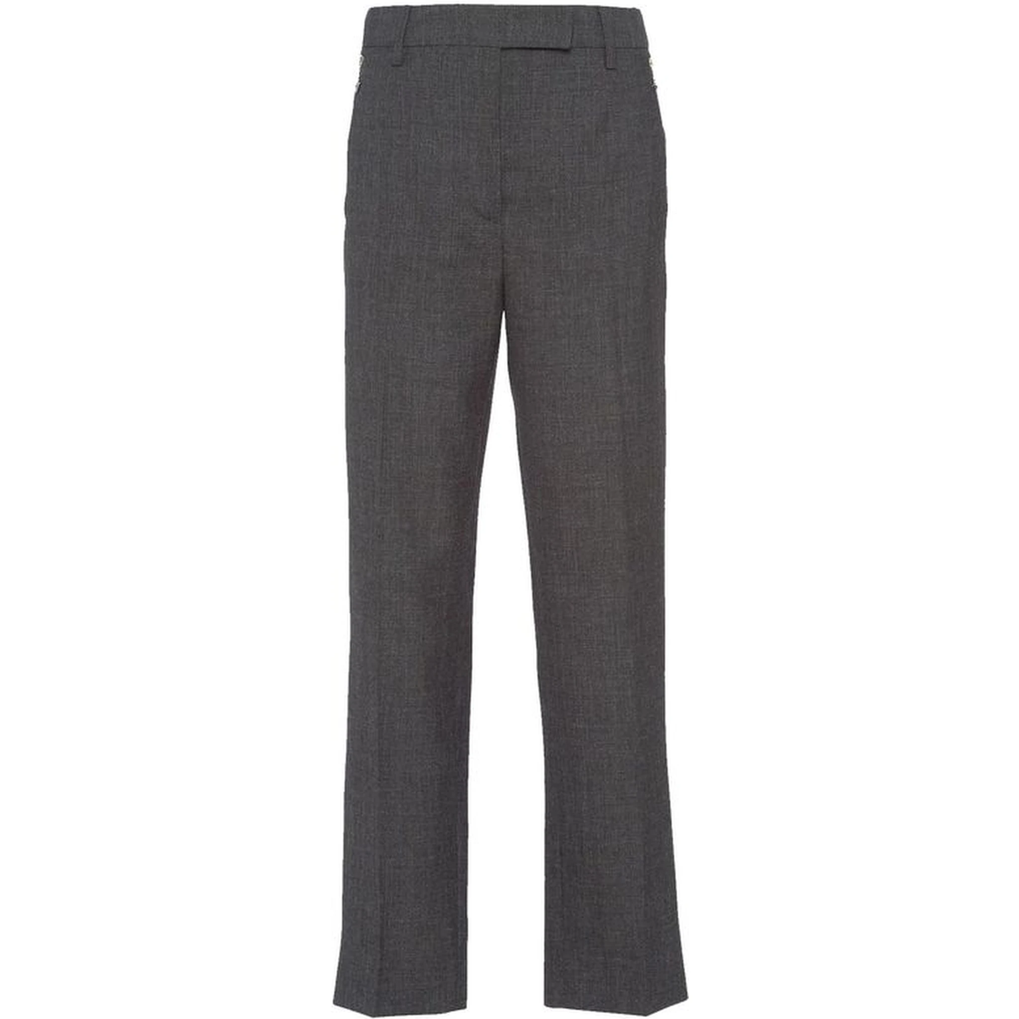 Gray Virgin Wool Pants