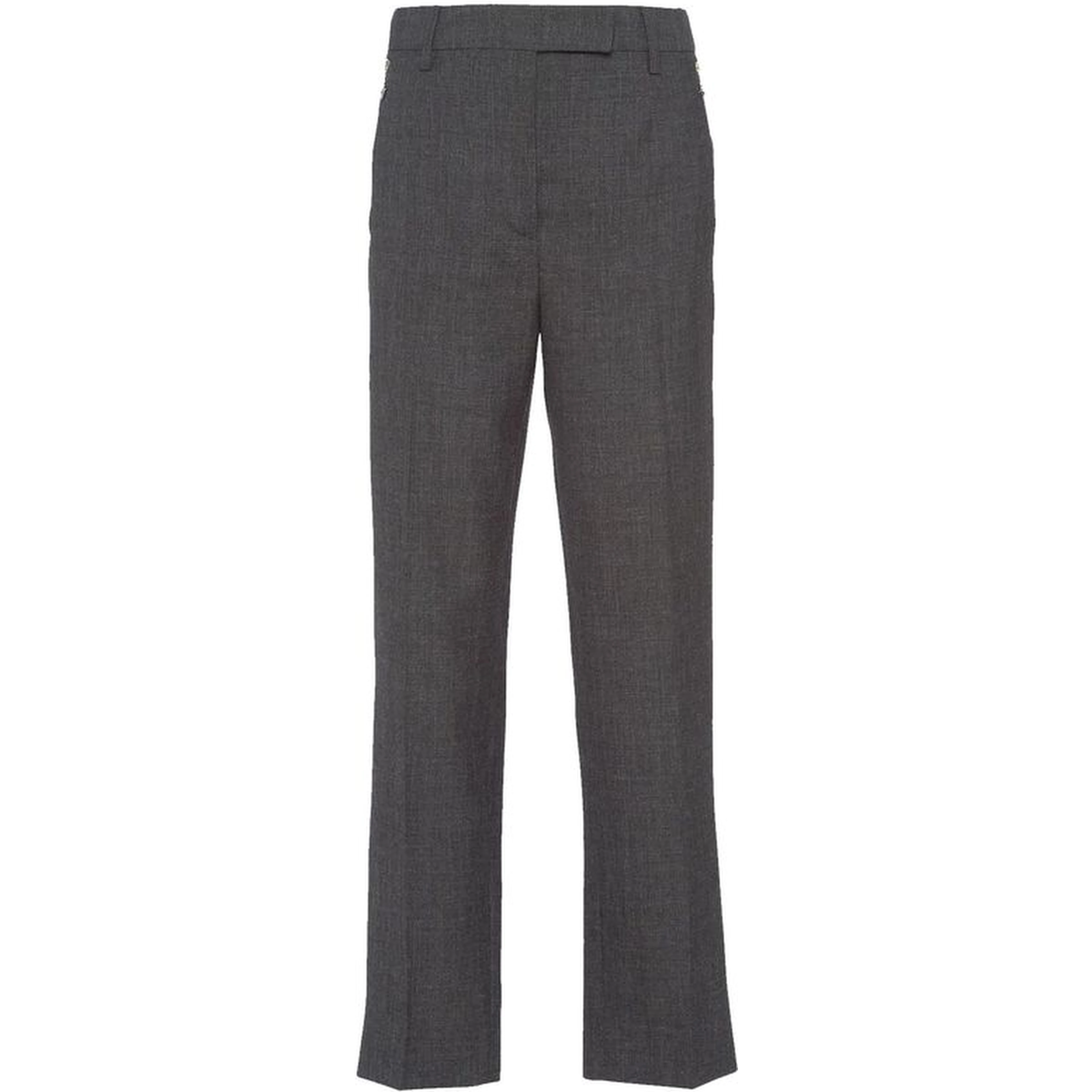 Gray Virgin Wool Pants