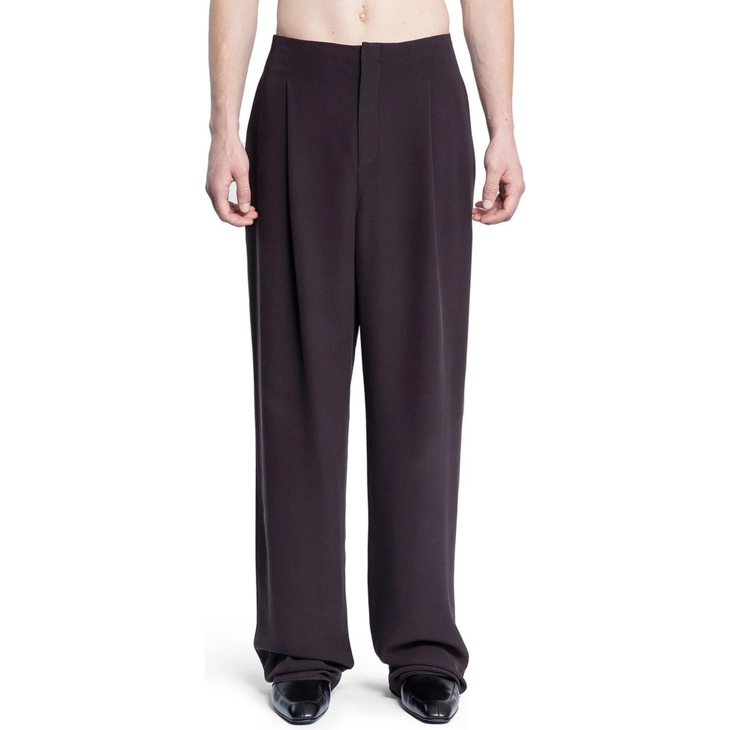 Brown Silk Dress Pants