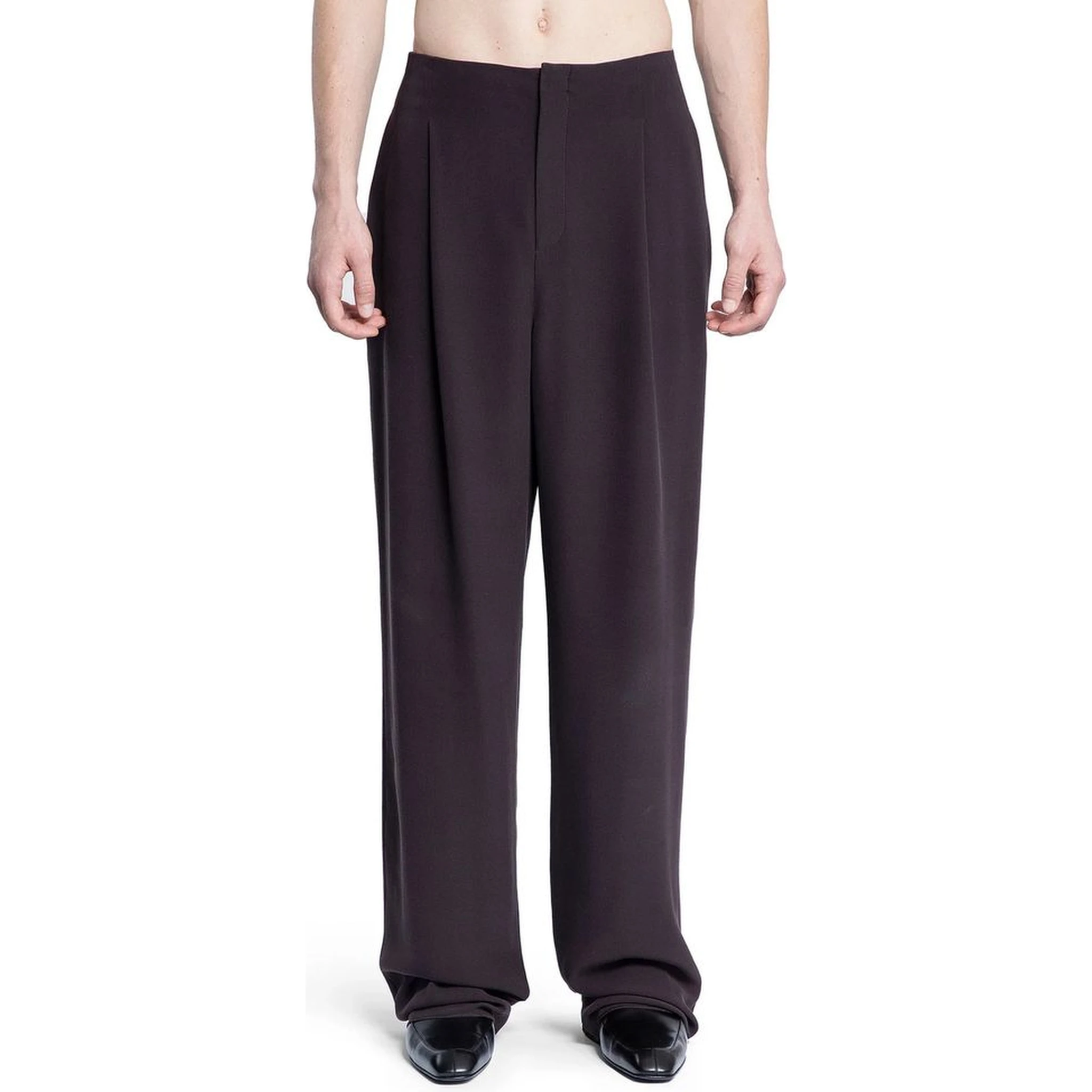 Brown Silk Dress Pants