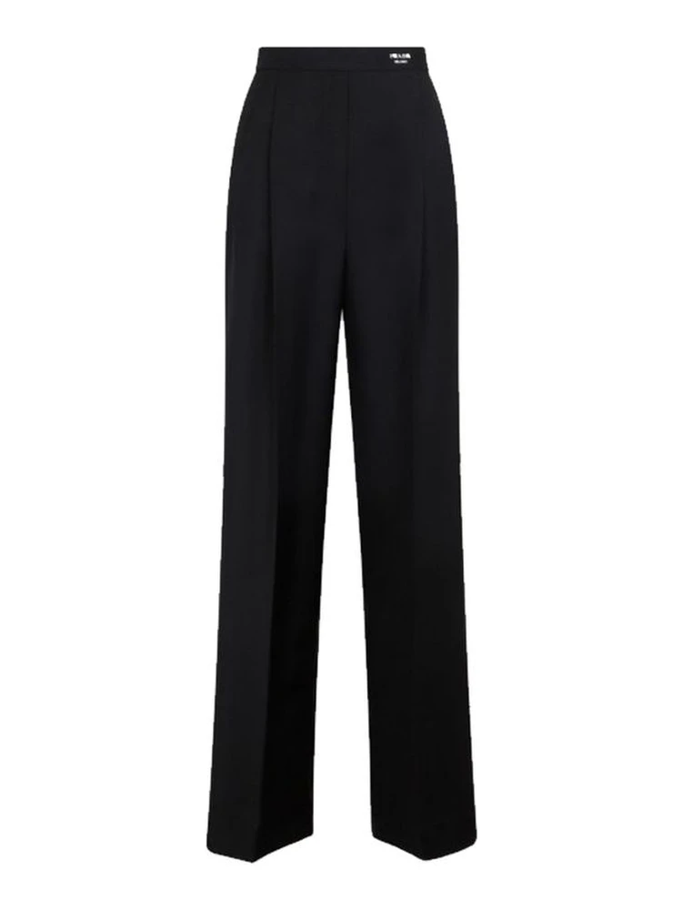 Black Mohair Casual Pants