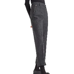 Gray Virgin Wool Pants