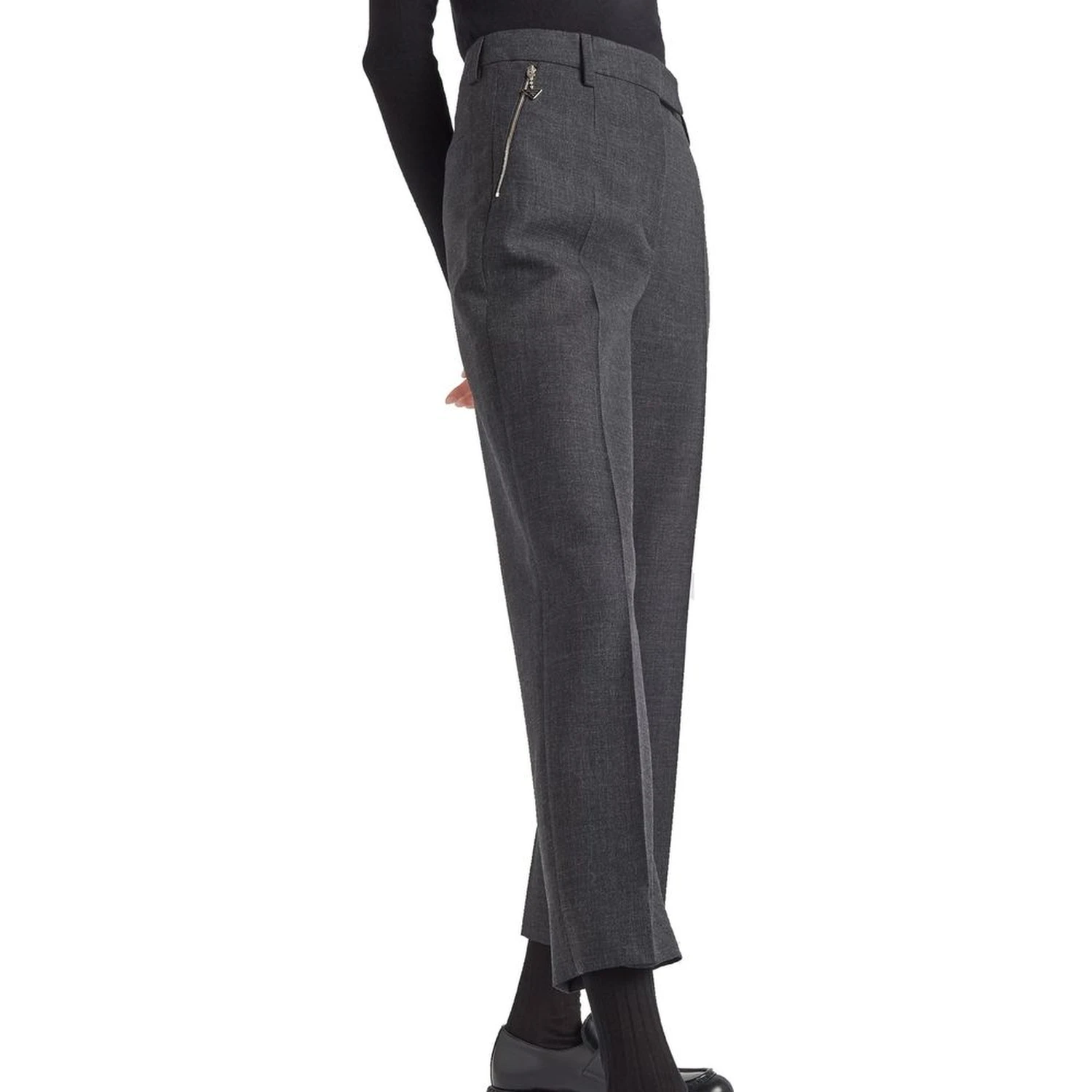 Gray Virgin Wool Pants