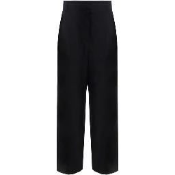 Black Silk Casual Pants