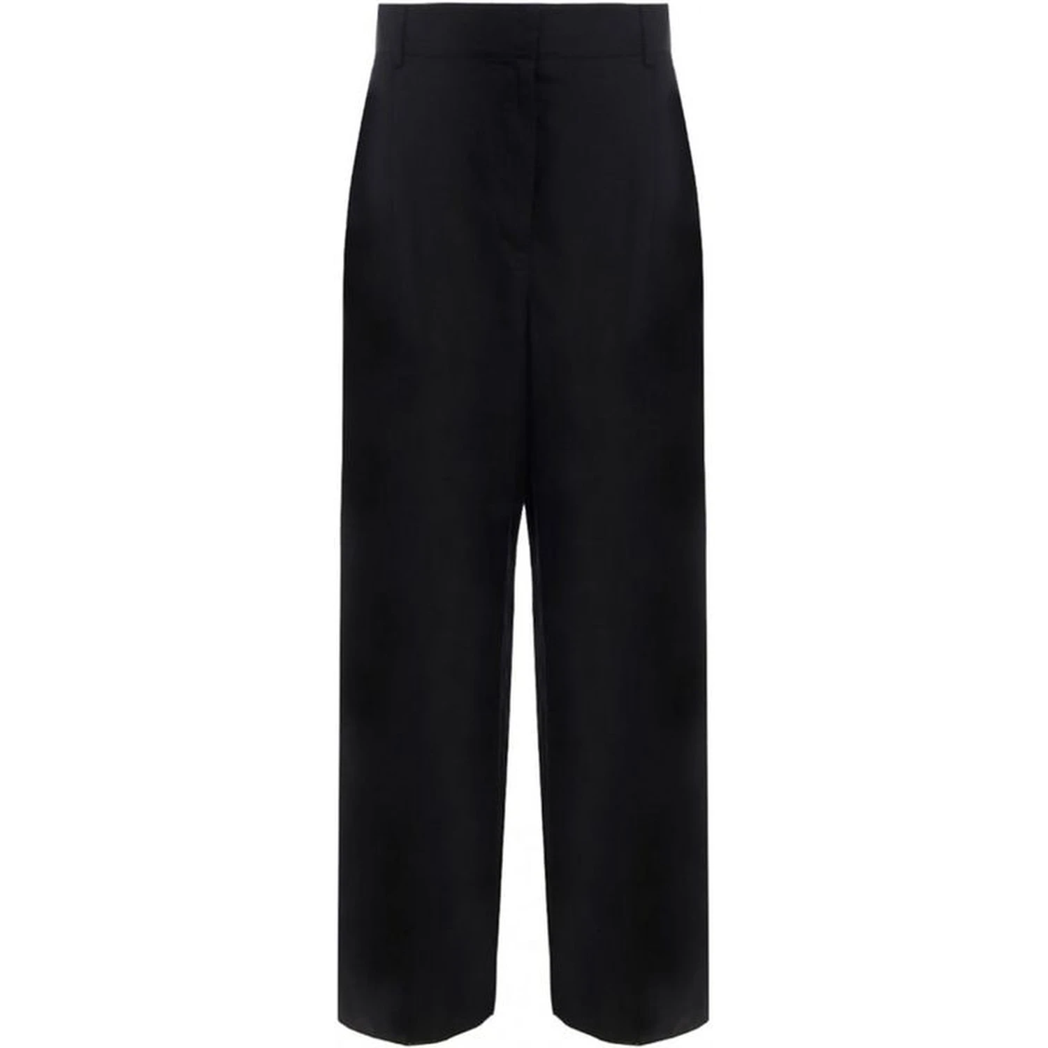 Black Silk Casual Pants