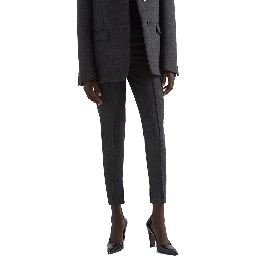 Gray Elastane Pants