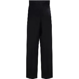 Black Silk Casual Pants
