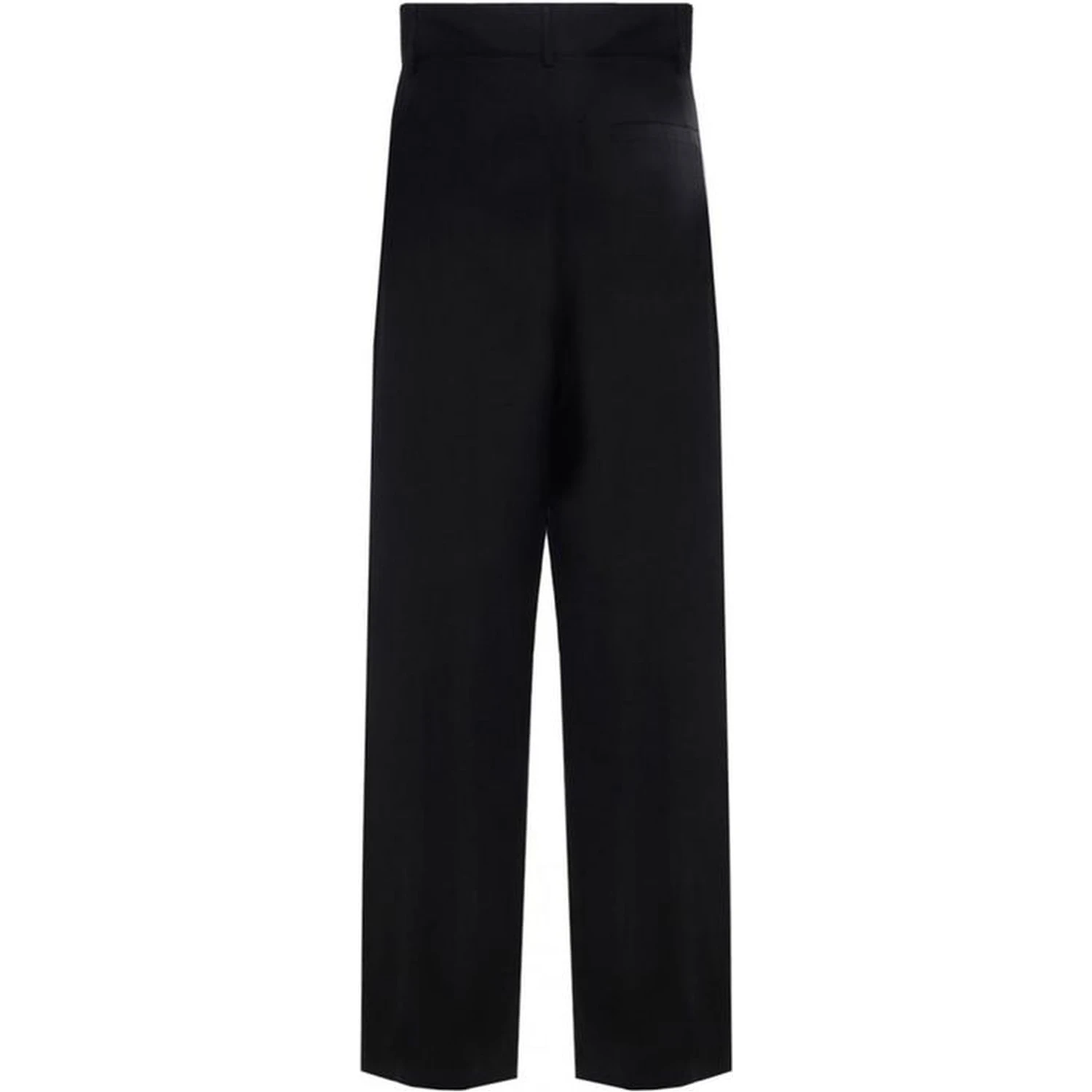 Black Silk Casual Pants