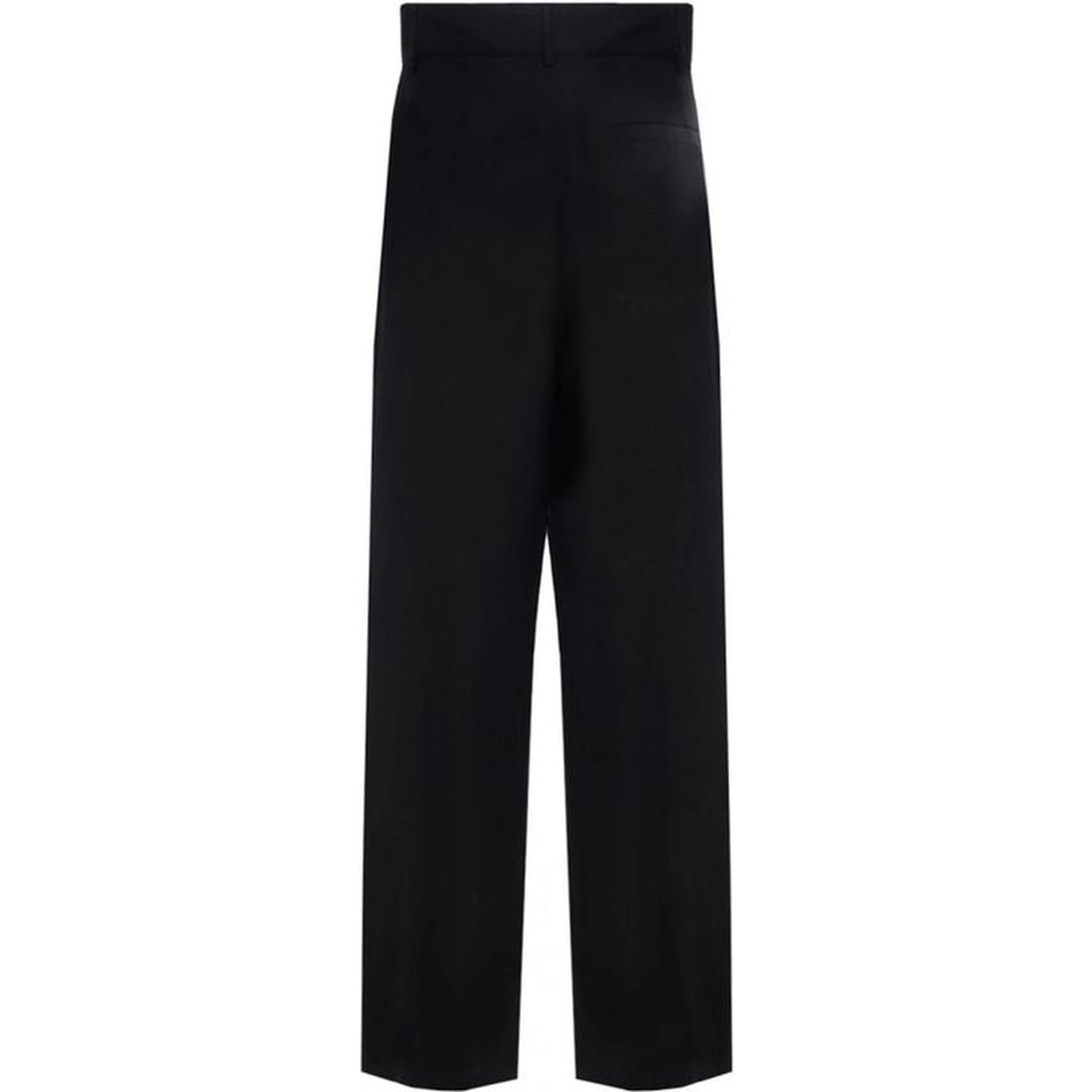 Black Silk Casual Pants
