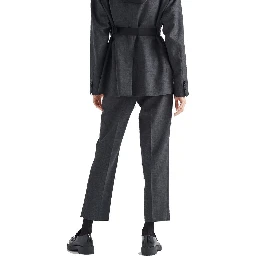 Gray Virgin Wool Pants