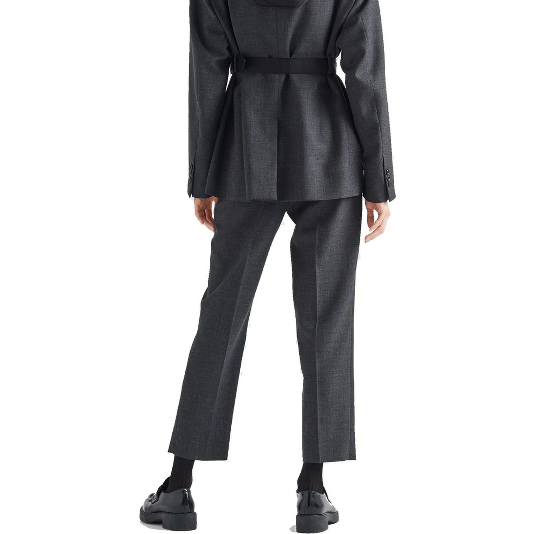 Gray Virgin Wool Pants