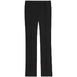 Black Wool Flared Pants