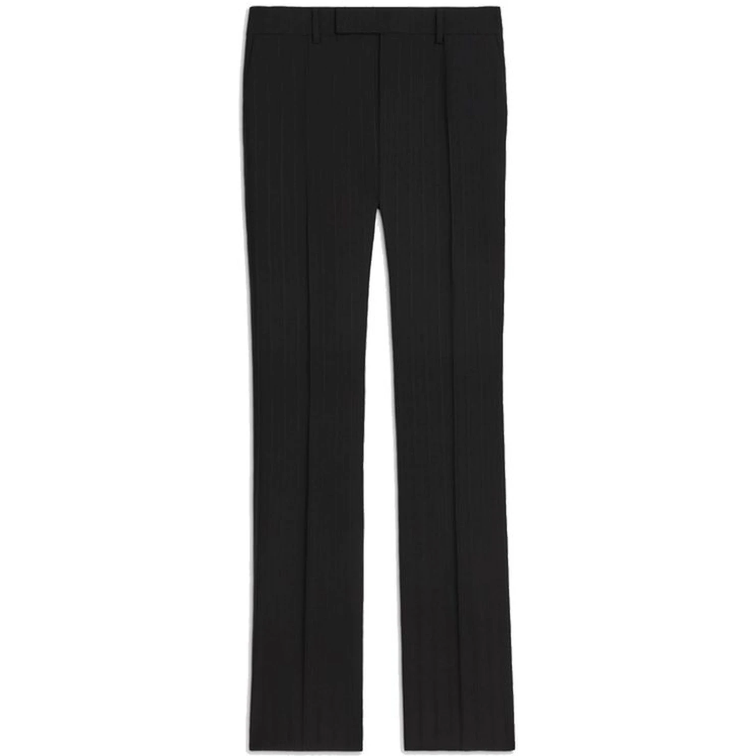 Black Wool Flared Pants