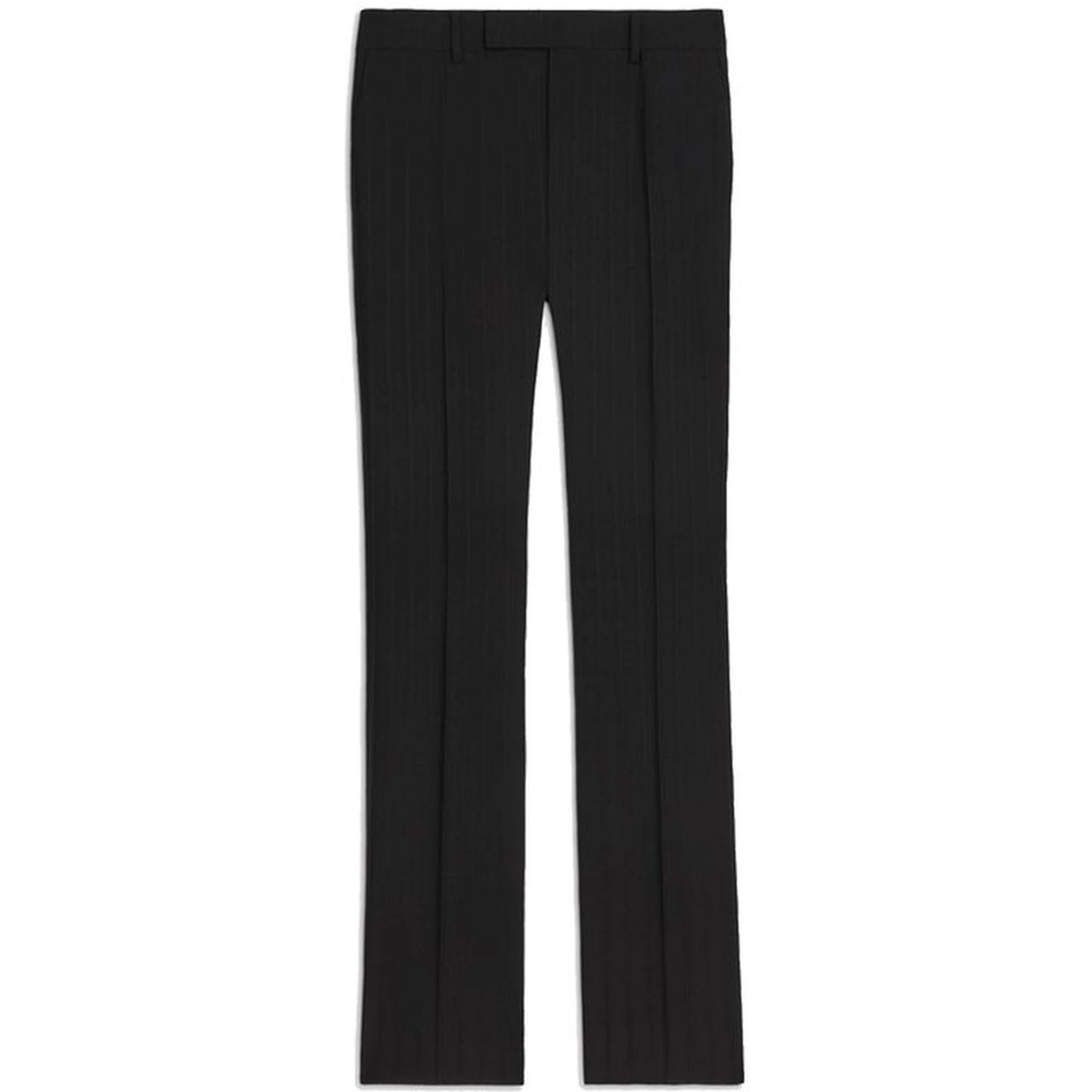 Black Wool Flared Pants