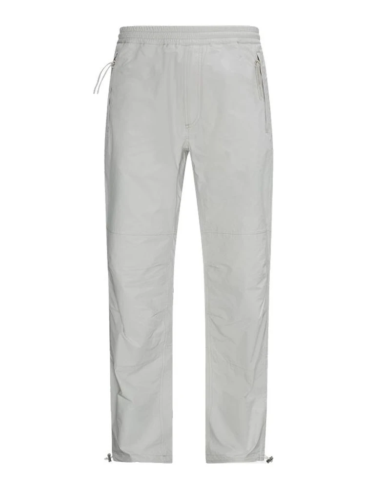 Gray Polyester Athletic Pants