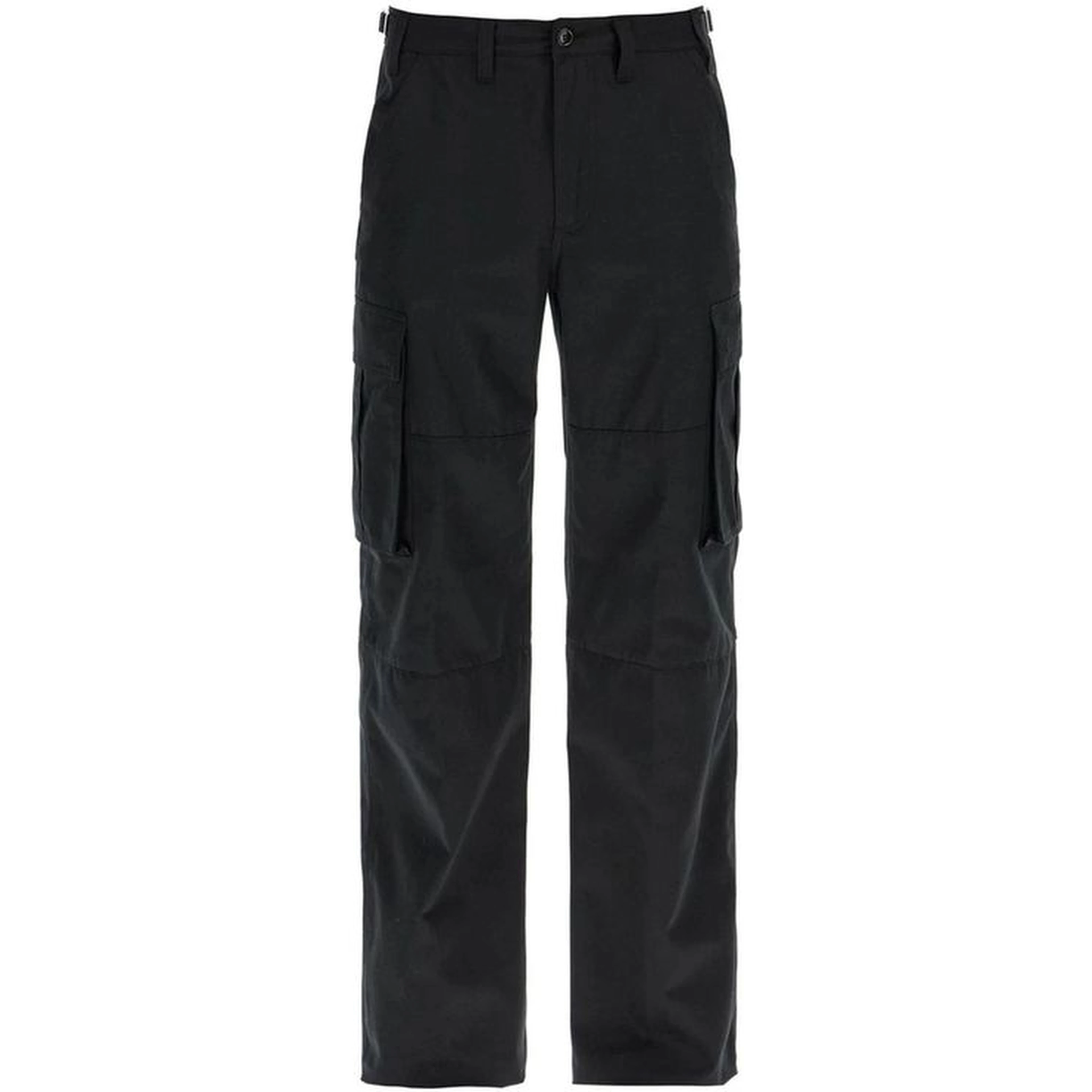 Black Cotton Cargo Pants
