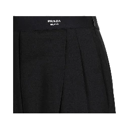 Black Mohair Casual Pants