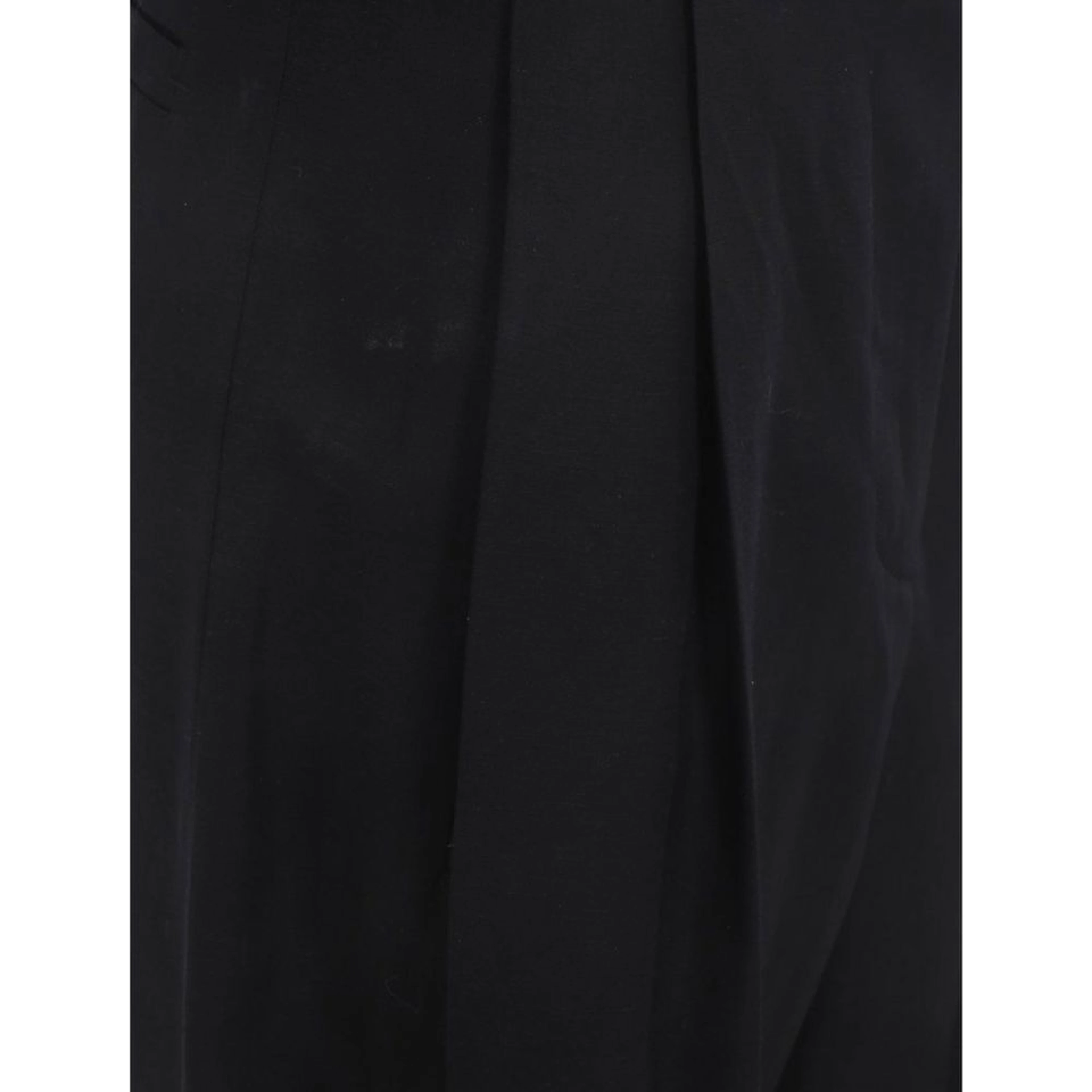 Black Silk Casual Pants