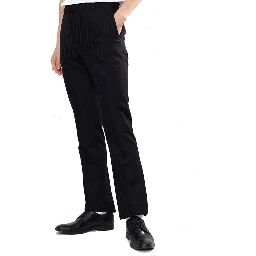 Black Wool Flared Pants