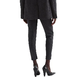 Gray Elastane Pants