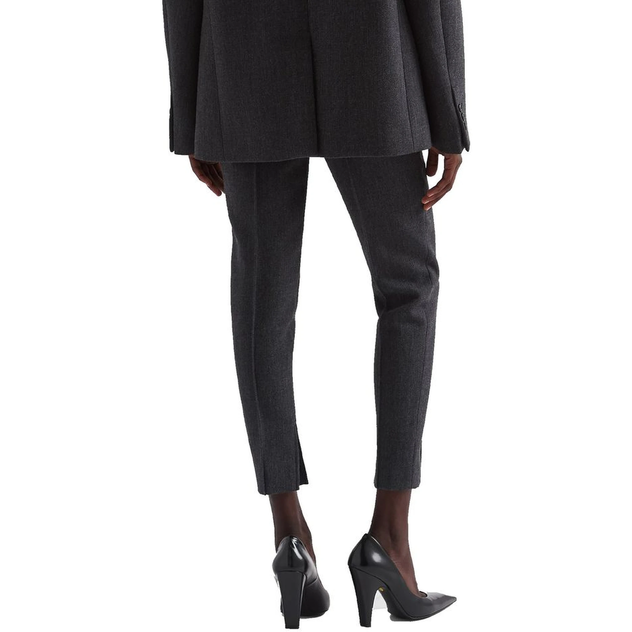 Gray Elastane Pants
