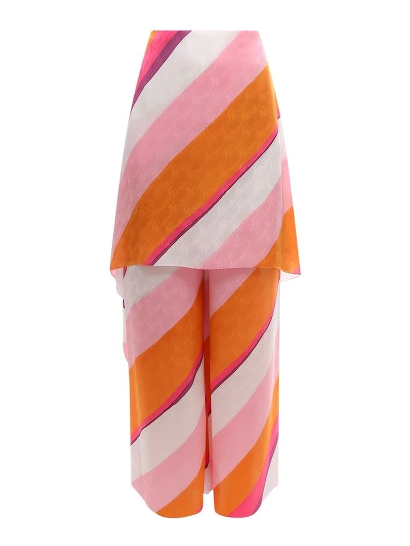 Multicolor Silk Pants