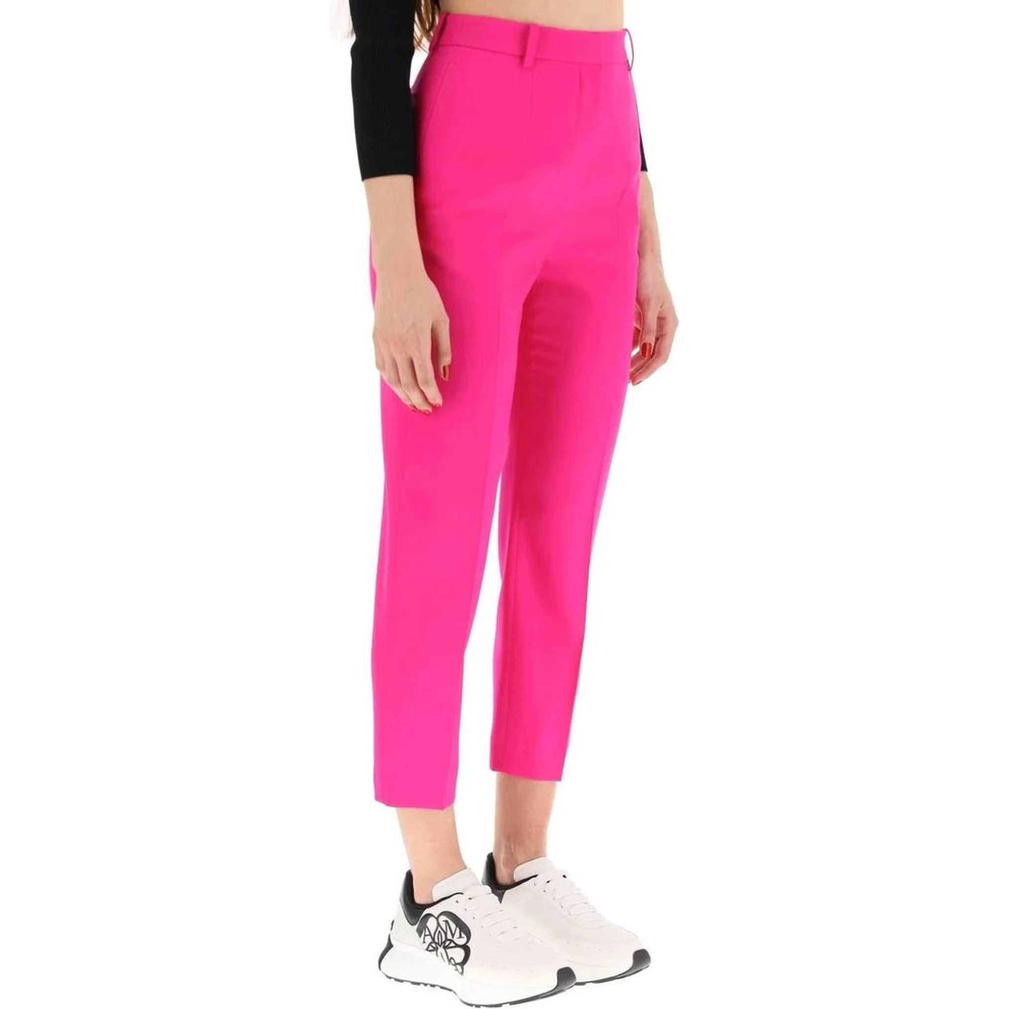 Multicolor Wool Cropped Pants