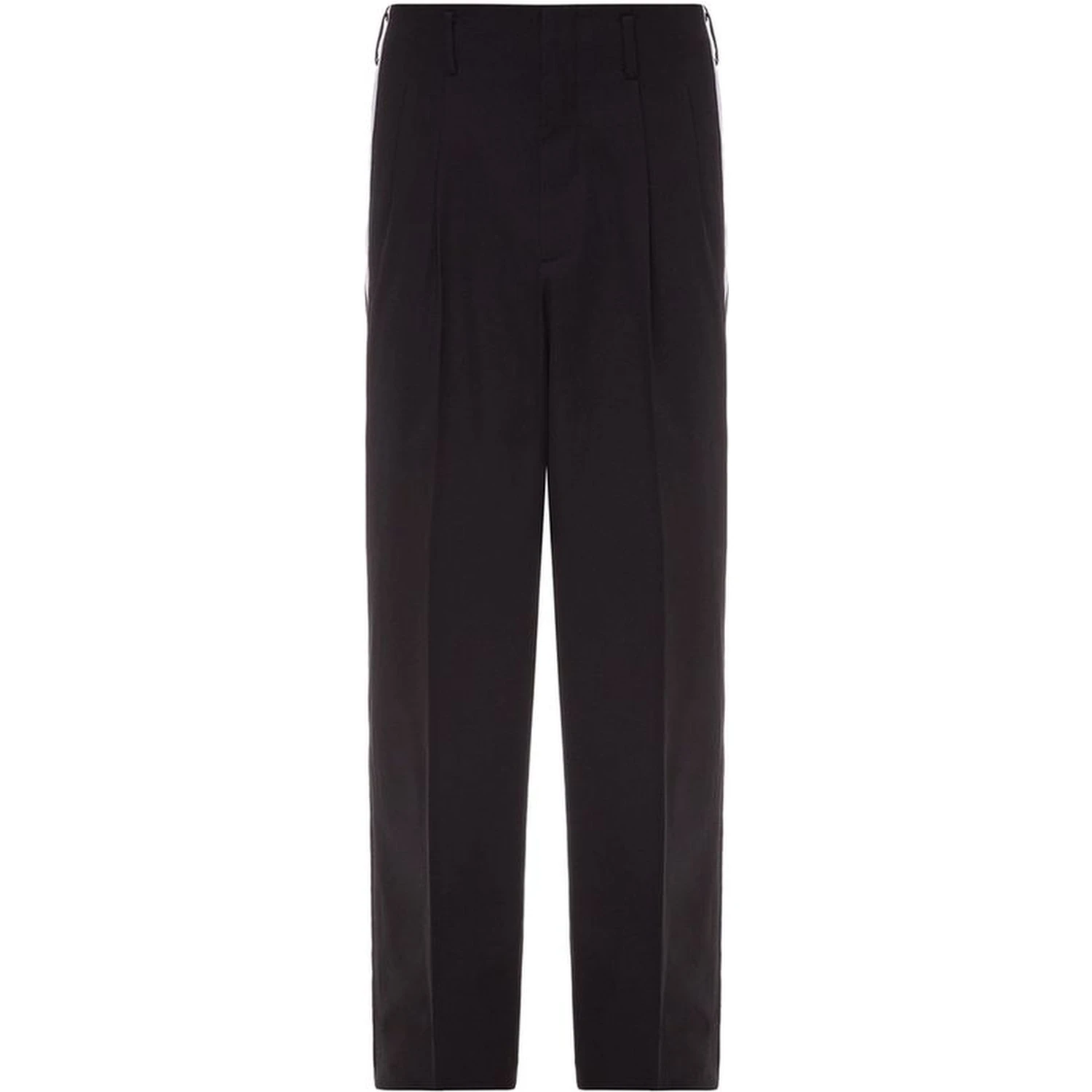 Black Cotton Casual Pants