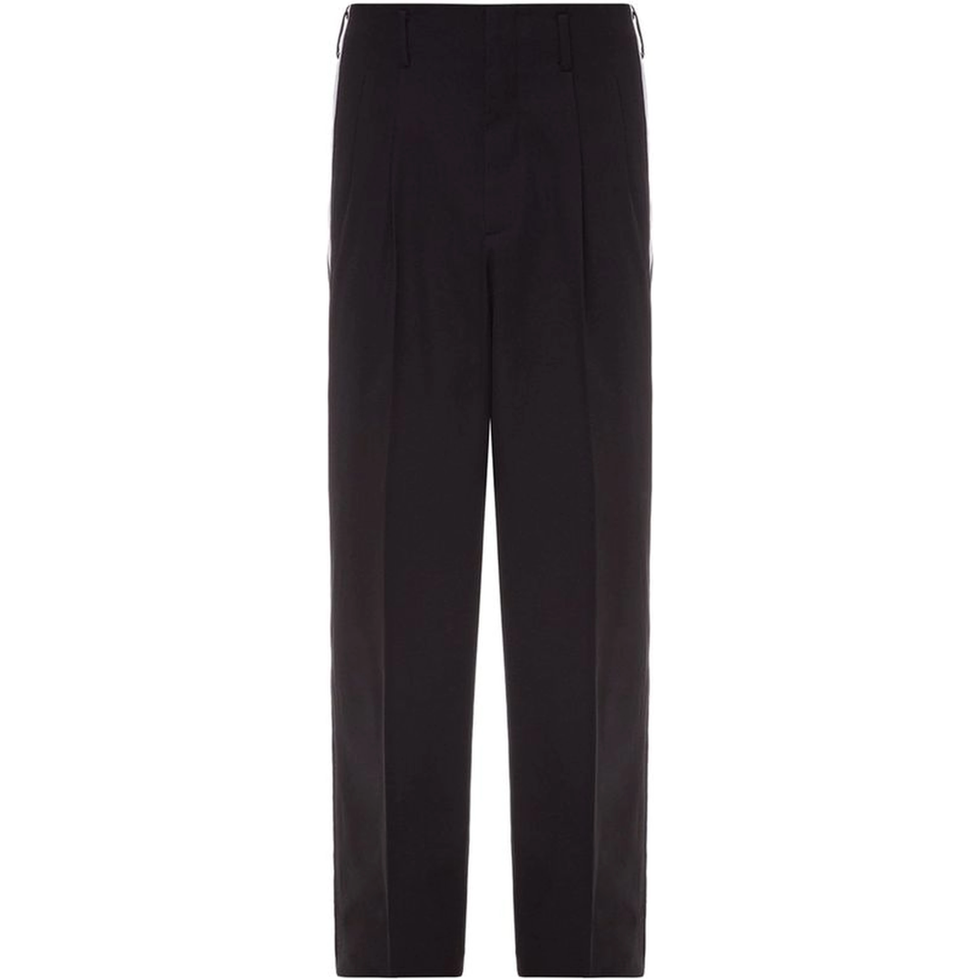 Black Cotton Casual Pants