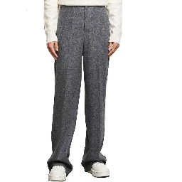 Gray Wool Casual Pants