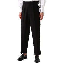 Black Cotton Casual Pants