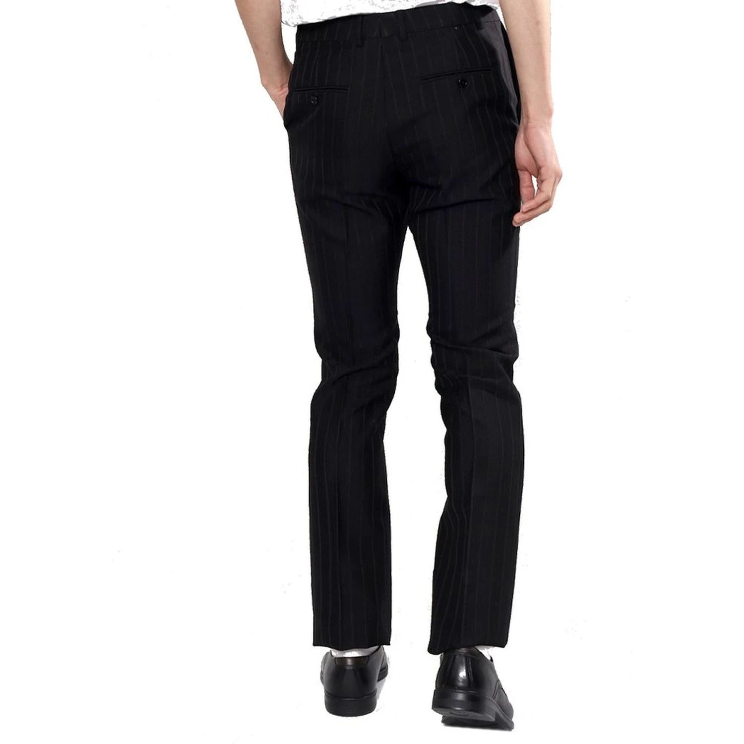 Black Wool Flared Pants