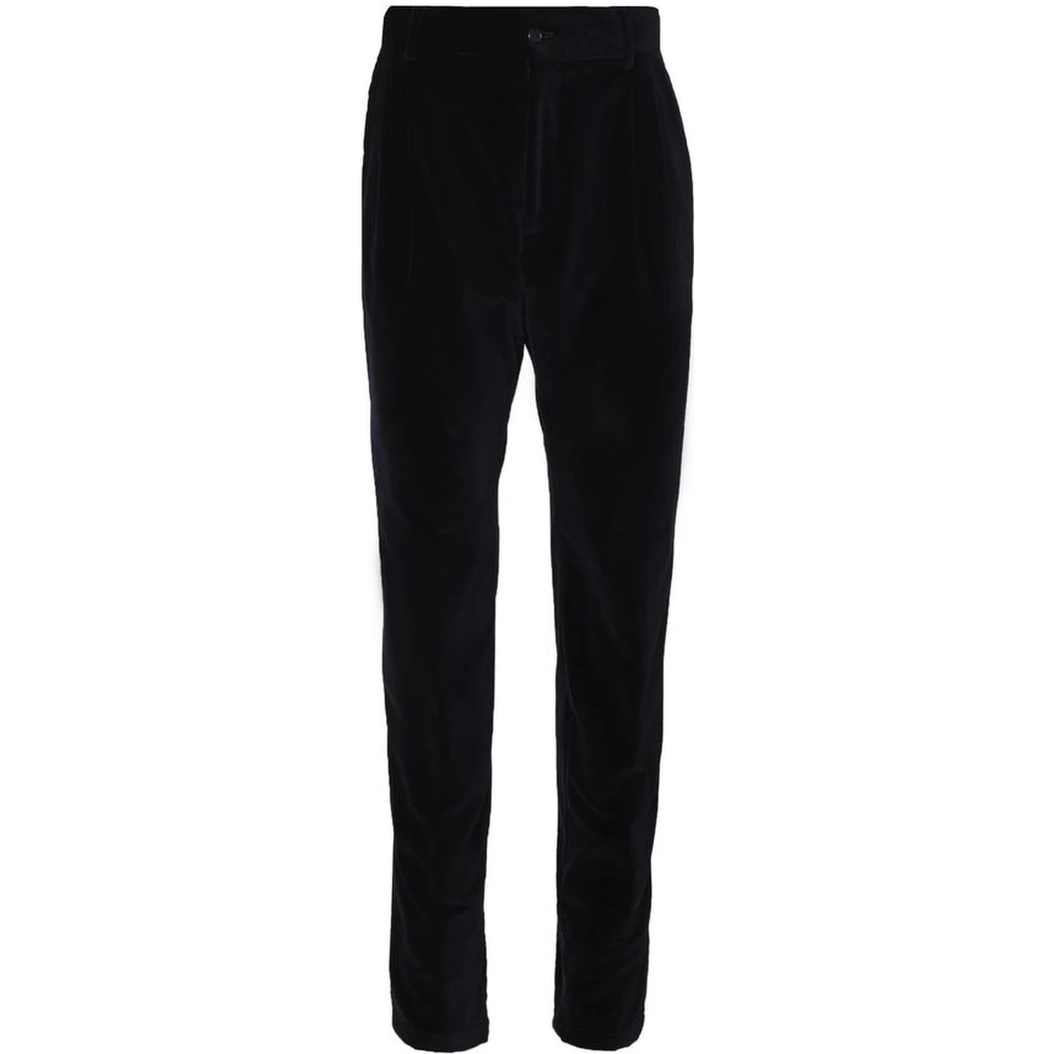 Black Cotton Casual Pants