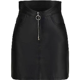 Black Lamb Leather Mini Skirt