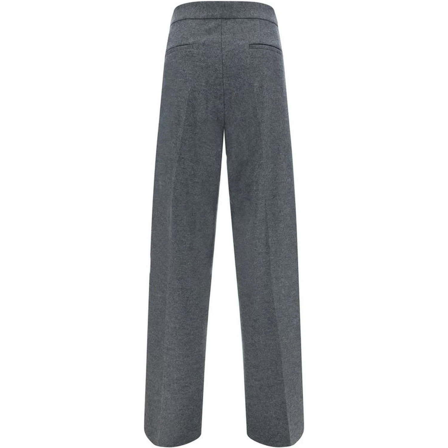 Gray Wool Casual Pants