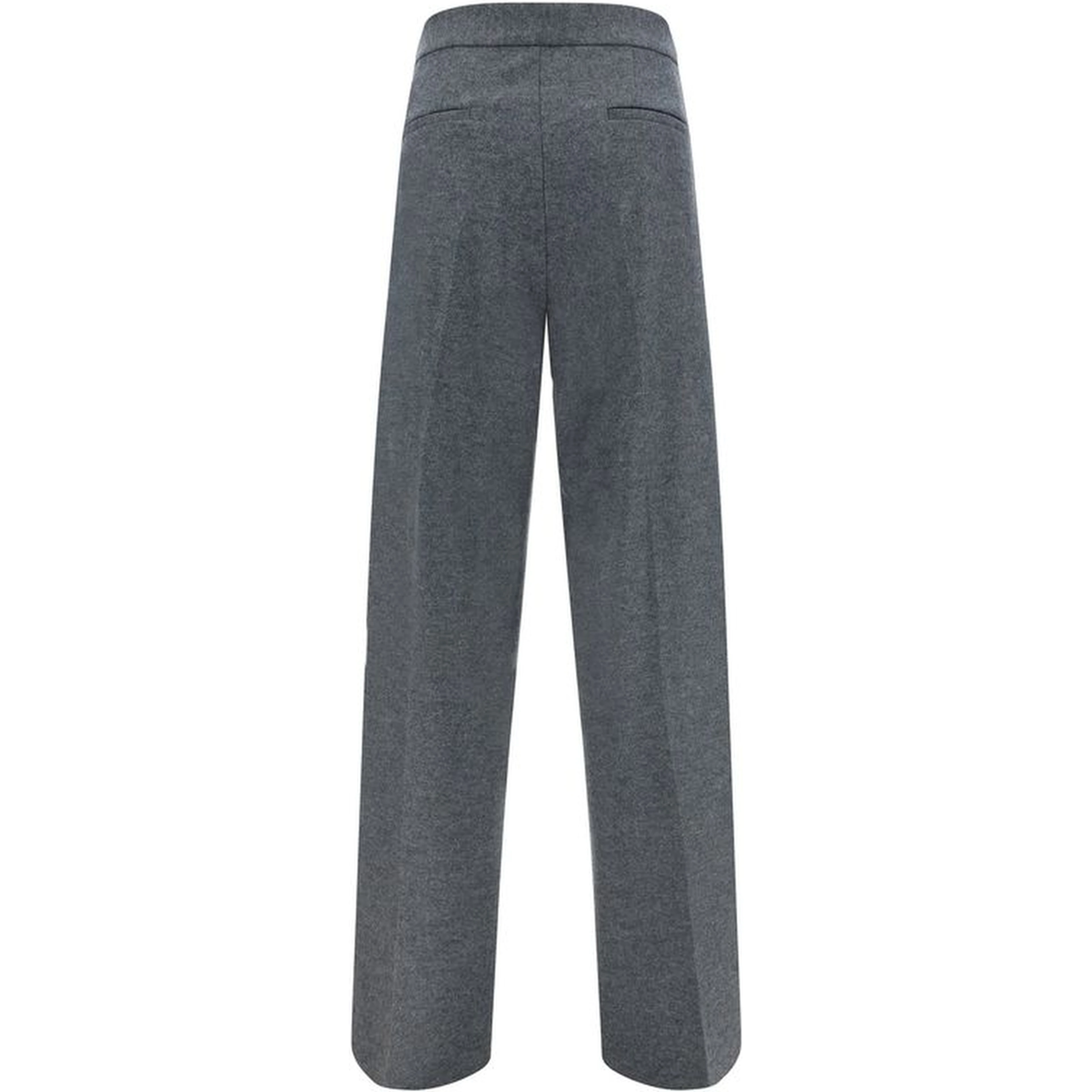 Gray Wool Casual Pants