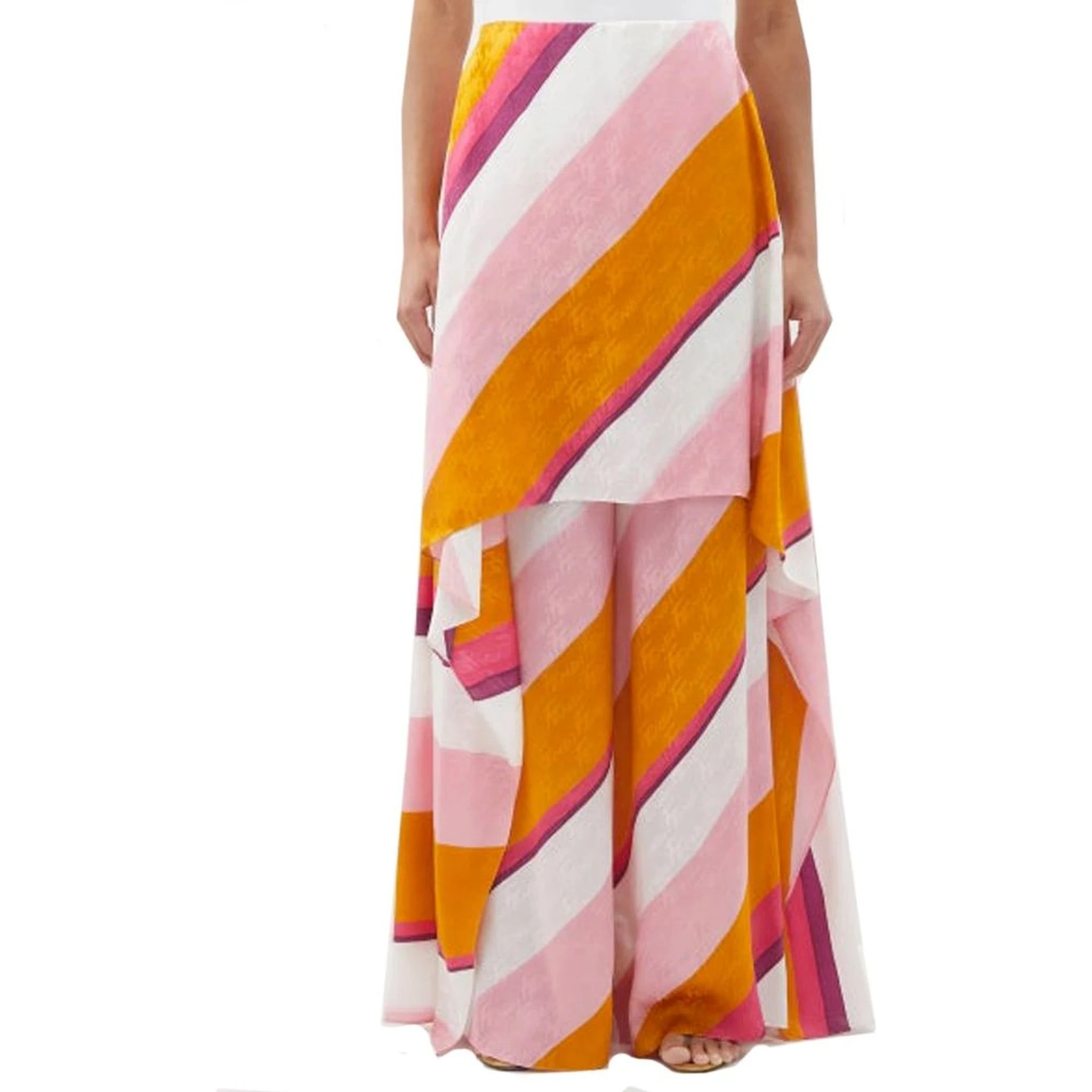 Multicolor Silk Pants