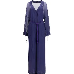 Blue Viscose Jumpsuit