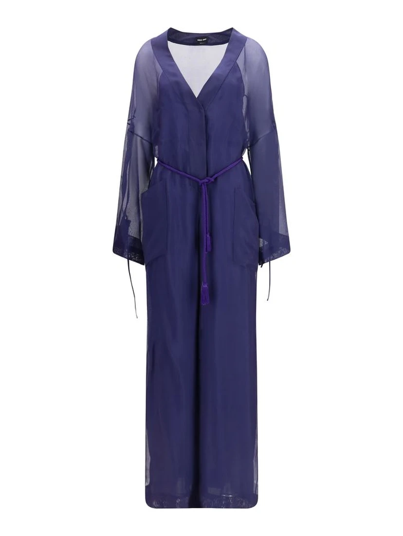 Blue Viscose Jumpsuit