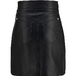 Black Lamb Leather Mini Skirt