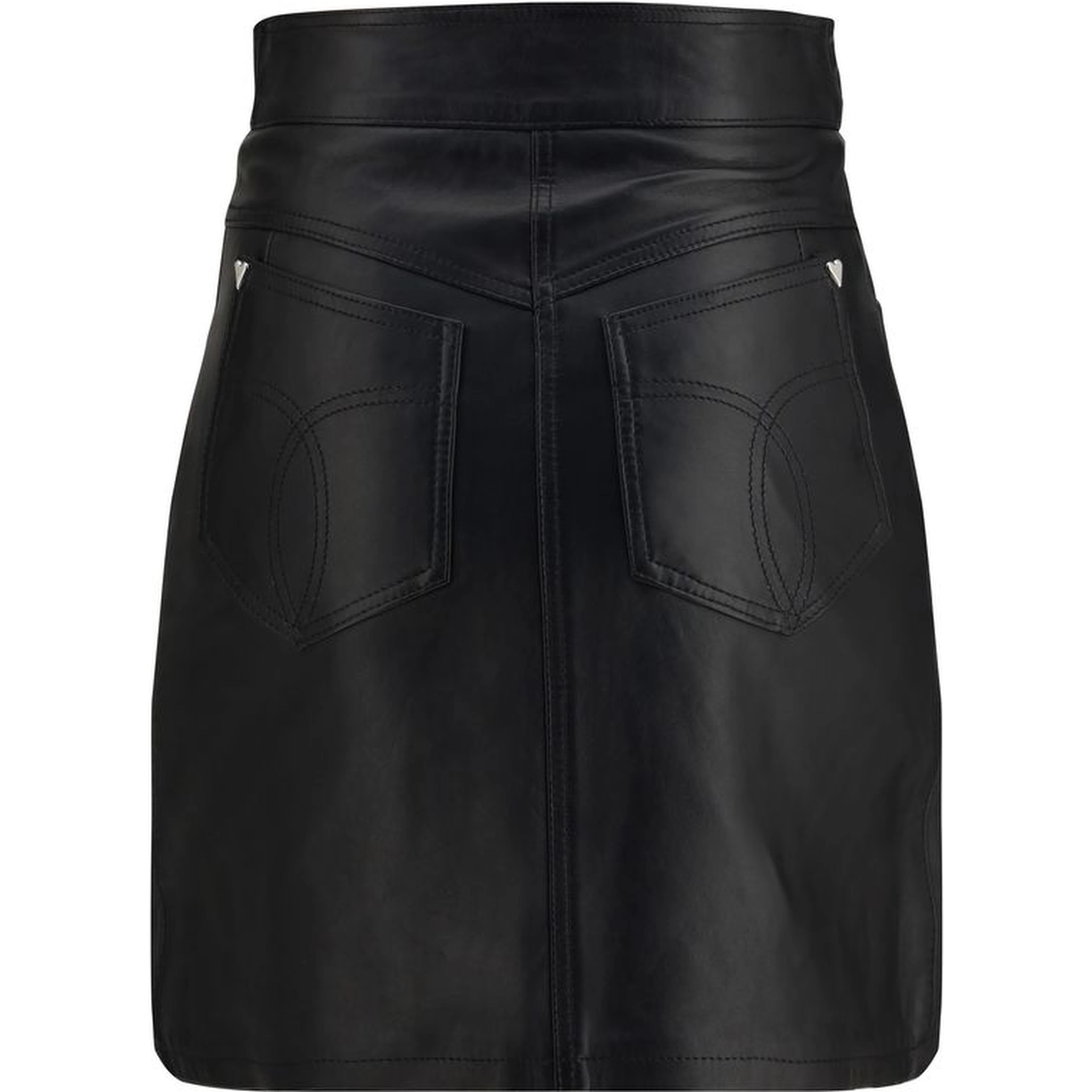 Black Lamb Leather Mini Skirt