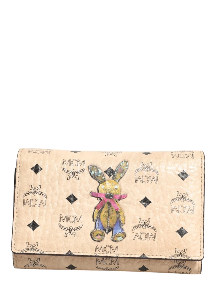 MCM Visetos Rabbit Compact Wallet