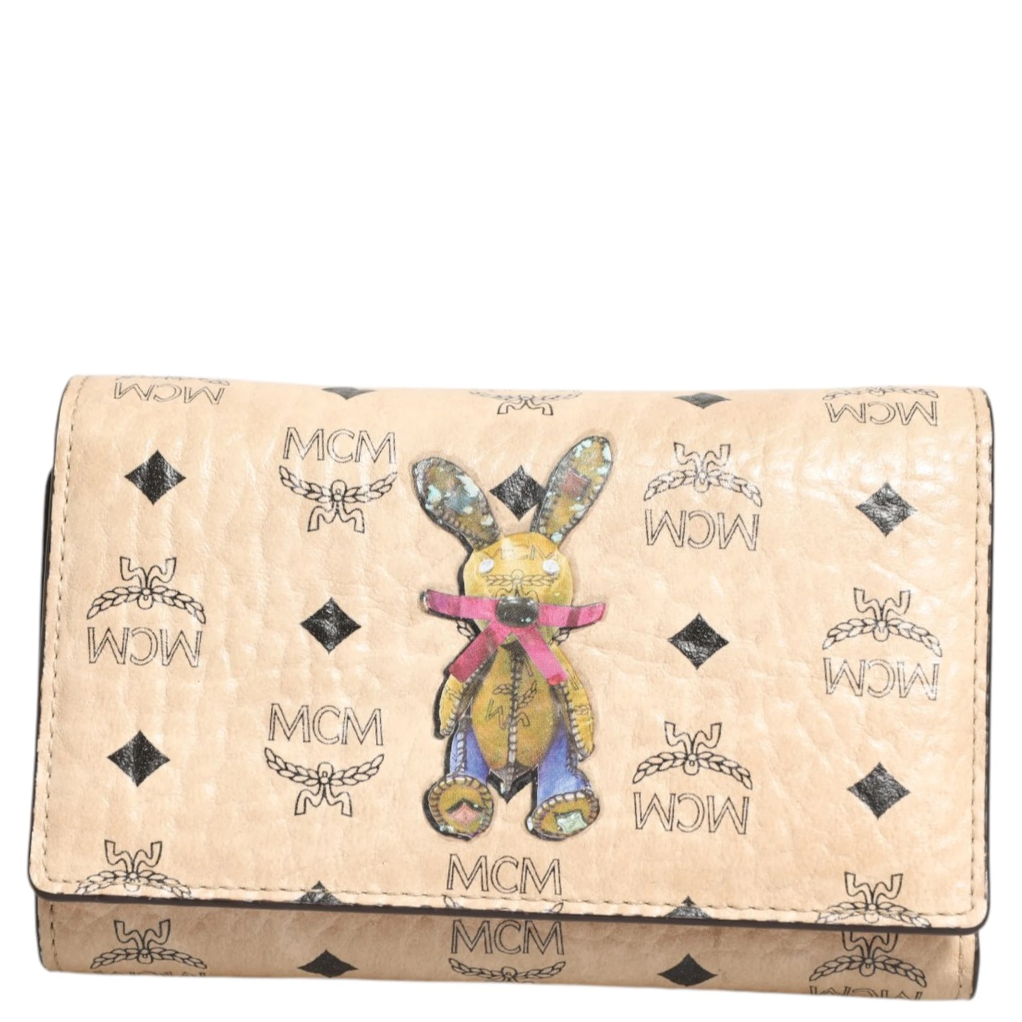 MCM Visetos Rabbit Compact Wallet