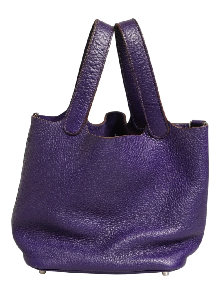 Picotin Lock PM Clemence Leather Bag