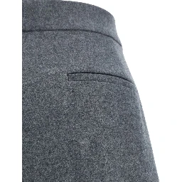 Gray Wool Casual Pants