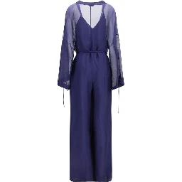 Blue Viscose Jumpsuit